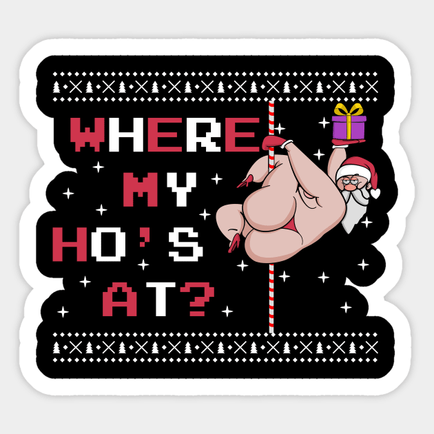 Xmas Ugly Santa Christmas Santa Claus HoHoHo Sticker by Monstershirts